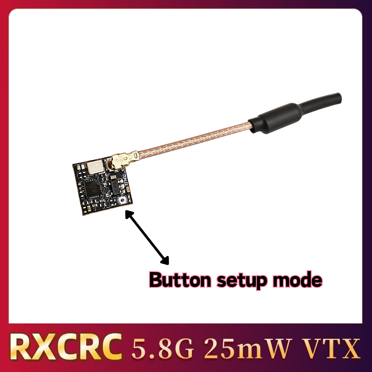 RXCRC 5.8GHz 48CH FPV 25mW Ana - Drone Receiver recension och pris