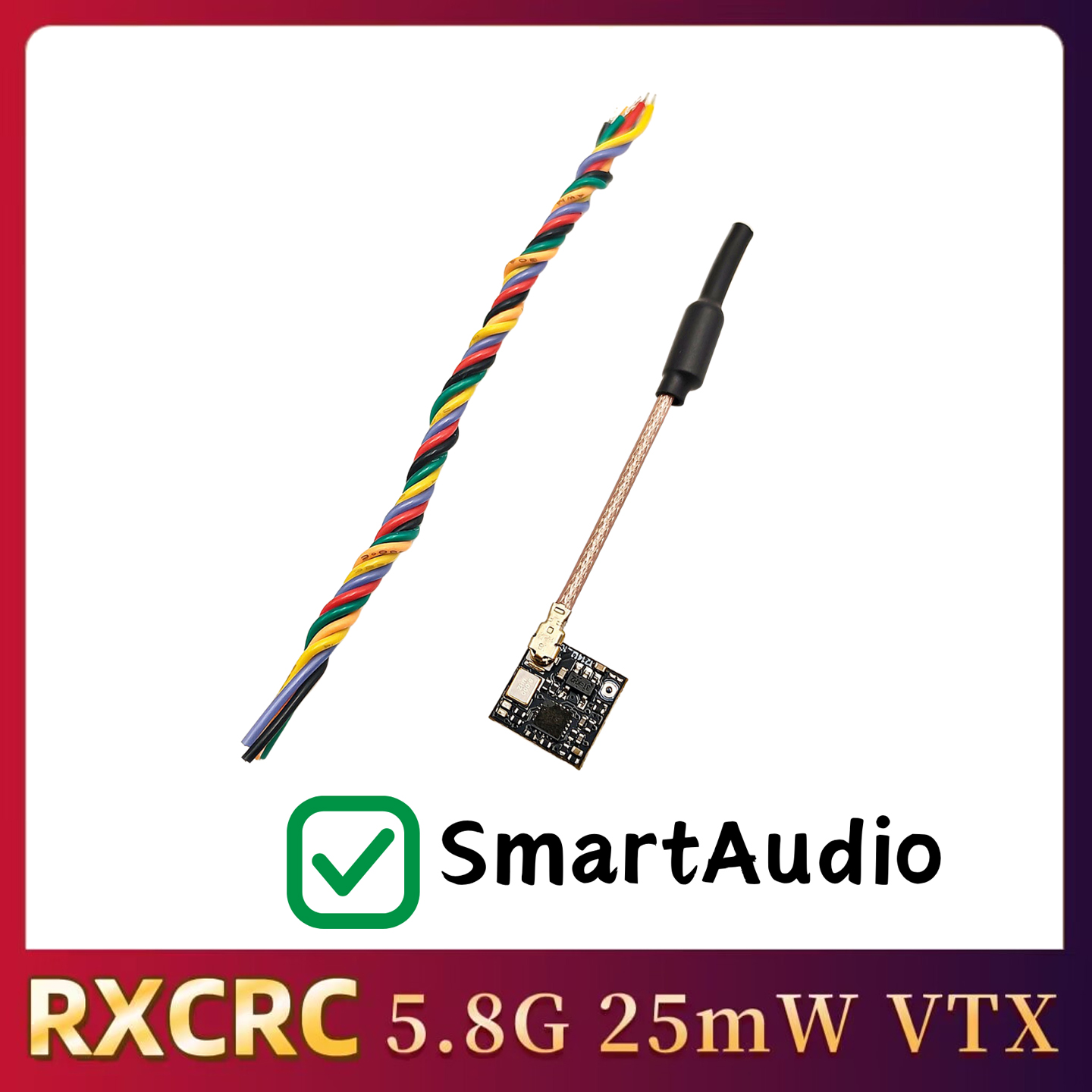 RXCRC 5.8GHz 48CH FPV 25mW Ana - Drone Receiver recension och pris